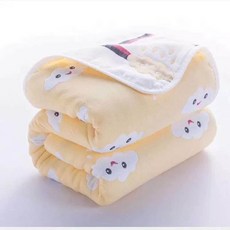 유아 목욕 수건 순수한 면 신생아 아기 덮개 담요 어린이 목욕 어린이 흡수 6 층 거즈 아기 목욕 수건, 오렌지색, 1개