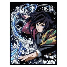 톰앤토미e DIY 아크릴 페인팅 그림 귀멸의 칼날 19종 40*50, 토미오카 기유, 1개