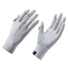 JIAHG 여성용 자외선 차단 풀 핑거 장갑 여름 아이스 실크 얇은 운전 장갑 미끄럼 방지 터치스크린 사이클링 UPF 50+ 여성용 야외 스포츠 장갑 여행 골프 사이클링용 16