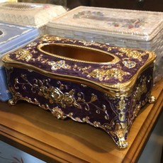 //永利家飾家具//古典玫瑰花方型面紙盒，精緻居家裝飾，提升生活品味