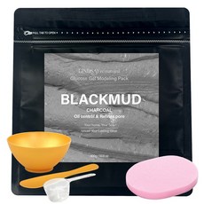 린제이 리네추럴 블랙머드 차콜 모델링팩+팩도구3종+세안스펀지 해면, 1개, 1개입