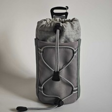 戶外徒步水壺袋 登山斜挎旅行收納水瓶包 拓展外掛包, 1個, 灰色(灰色繩子)水瓶包 單包