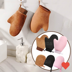 바디소품 셀프 태닝 장갑 바디로션 글러브 오일 묻히지않고, 브라운