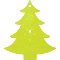 퀼팅 템플릿 아크릴 공예 크리스마스 트리 10인치 프리컷 패브릭 사각형과 함께 사용 가능 패턴 절단 바느질 DIY 담요 제작 프로젝트를 위한 필수 패치워크 퀼트 용품, Christmas Tree, 1개