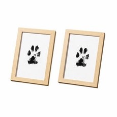 반려동물 발도장 키트 DIY 셀프 손도장, 1세트, S형 액자 2입