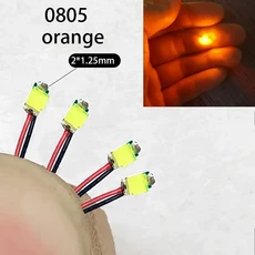 모델 기차용 LED SMD 와이어 HO N 체중계 레드 블랙 라인 사전 납땜 마이크로 리츠 디오라마 철도용 04, 03 0805  orange