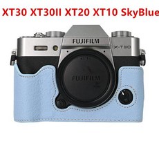 XS20 X100VI 가죽 용 커버 카메라 배터리 케이스 XS10 XT10 XT30II XT5 하프 Fuji 오프닝 XT20 Fujifilm XM5 PU 마그네틱 XT30, 8)XT30 SkyBlue