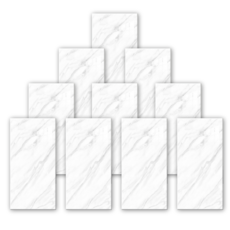 헤인느 붙이는 방수 인테리어 타일 대리석 시트지 폼블럭 포인트 벽지 10개, 화이트마블