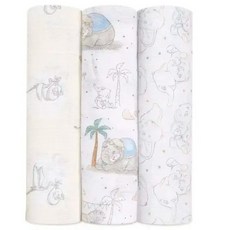 花媽婦嬰用品店 Aden & Anais 經典多功能包巾3入組，多用途透氣棉紗材質，寶寶呵護首選