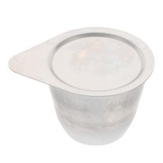 뚜껑이 있는 Mipcase 철 도가니 실험실용 고온 용융 도구 우수한 열전도성 경량 및 컴팩트한 다목적 디자인 사용, 6.5X5CM, Silver