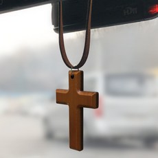 차량걸이 라인십자가월넛, 1개