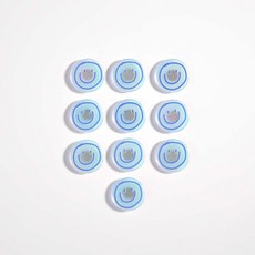 봉봉샵 블루라인스마일 냉장고자석 마그네틱 10p 세트, 블루라인 스마일 10p