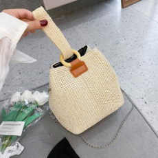 왕골가방 밀짚백 손목걸이 크로스백 여자 주먹니 여름