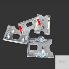 경희의마실 주차증케이스 주차카드부착케이스, 압착고무형(세로), 투명