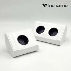 인채널 SNAP 루프 1구 2구 코너 노출콘센트 IWS0 밥솥장 코너형 배선형 부착식 무타공 선반콘센트 가구 가구상판 테이블, A1_화이트_IWX011