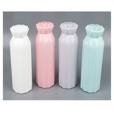 플라스틱 화병 일자형 플라스틱꽃병, 핑크
