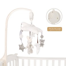 台灣24H速發 D1 嬰兒床掛鈴 音樂旋轉掛鈴 八音盒音樂床鈴 嬰兒安撫鈴 床邊音樂鈴 音樂掛鈴 床頭鈴 安撫玩具, 1個, 五角星嬰兒床音樂掛鈴, White