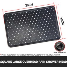 에어 부스트 고압 대형 오버헤드 레인 샤워 슈퍼차지 360 ° 회전식 절수형 범용형, 02 Top Shower