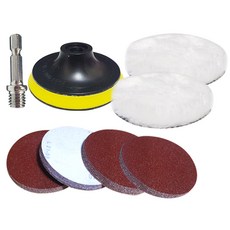자동차 광택 기스 흠집제거 전용 사포세트 100mm 사포 20P+백업패드+육각로드+양모패드, 1개