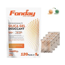 500g x 2팩 폰데이 충전식 실리카겔 자동차 제습기 빠르게 재활성화 건조제 봉투 총기 안전 옷장 지하 차고 보관 습기 흡수기용 대형, 5g x 120 packs