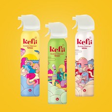 케피 버블클렌저 옐로우+그린+화이트, 1개, 200ml