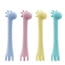 BPA 무료 아기 Teether 실리콘 기린 Teether 장난감, 민트, 1개