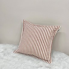 安哥拉紅條紋棉麻雪尼爾客廳沙發抱枕腰枕靠枕抱枕套, 安哥拉紅單條紋45*45cm抱枕套,/
