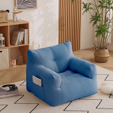 懶人沙發榻榻米雙人簡約風，小戶型臥室陽臺躺臥舒適款, 深藍色（單人款）