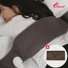 [26년형 전자파없는] 한일 게르마늄 허리 온열 찜질기 어깨 전기 복부 벨트형, 브라운