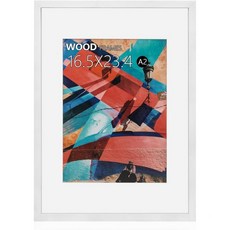 액자 인테리어 고급 결혼 A1 포스터 프레임 23.4x33.1 연마된 플렉시글라스를 사용한 자연스러운 흙 목재 블랙 그림 걸기 쉬움 매트 없이 사진 또는 수평 및 수직으로 벽에, White, A2(16.5X23.4 in), 1개