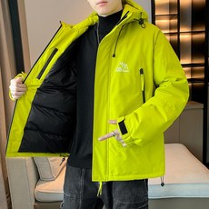 冬季情侶款純色連帽加厚保暖短版棉襖外套
