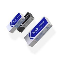 PLUS 에어 인 지우개 소형 ER-060BN 19x48mm, 소형 블랙, 1개