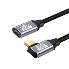 PD 고속 충전 케이블 각도 90 USB 세대 익스텐션 타입 코드 5A 데이터 10GBPS 100W 익스텐더, D, 옵션 1