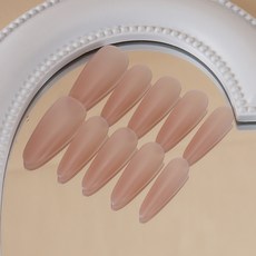 穿戴甲片高級感秋季純欲風美甲片30片裸膚假指甲貼片分碼, 1個, BY1463手工甲M碼#10片/盒:工具包款