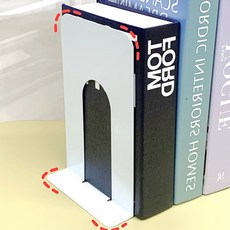 논슬립패드 학교도서관서가정리책꽂이 서점매장진열북엔드 화이트 2P