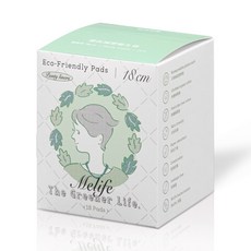 美麗人生MELIFE 環保減塑衛生棉 涼感衛生棉, 1個, 護墊型18cm(綠)