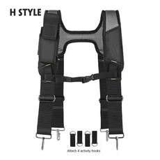 JAKAH 패딩 처리된 멜빵 공용 건설용 어깨 하네스(4개의 요추 스트랩 포함) 전동 공구 액세서리 JK-178-B, 02 JK-047-B