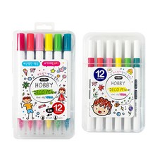 토단 하비 데코 만능펜 트윈 12색, 만능펜12색