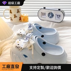 2026年新款足弓支撐洞洞鞋女外穿增高厚底批發戶外海邊包頭涼拖鞋