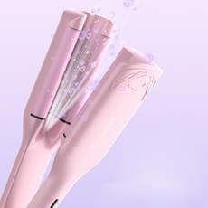 웨이브 메이커 프로 고데기 32mm 대왕롤 10분컷 스타일링(돼지코증정), 상세, 핑크