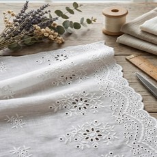 모니크 면 레이스 면레이스 면자수레이스 폭28cm 90cm 180cm 360cm 화이트 내추럴 레이스리본 레이스리본끈 토션레이스 레이스테이프 원단 리본레이스 자수레이스 레이스원단, 1개, 화이트 180cm