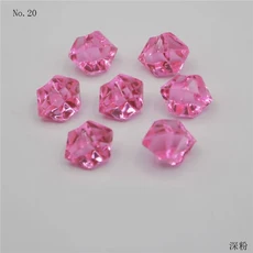 100pcs 다채로운 아크릴 플라스틱 투명 돌 크리스탈 바위 꽃병 필러 인공 색상 물고기 탱크 홈 웨딩 장식, 07 100pcs15