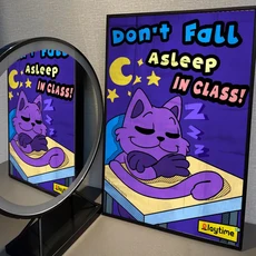 크리터스 캣나프 도그데이 포스터 자체 접착 아트 방수 종이 커피 하우스 바 룸 벽 장식 1 개, [01] 10x15cm No Frame, 03 z3, 1개