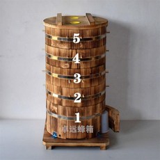 卓遠蜂箱 圓桶蜂箱 土養誘蜂箱 碳化蜂箱, 1個, 外徑40厚2.5cm碳化5層加配件