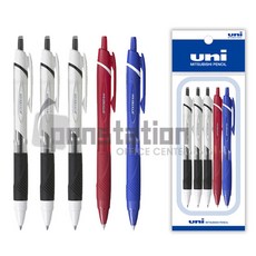 미쯔비시 유니 제트스트림 0.5mm 볼펜 세트, 0.5mm 블랙 3개+레드 1개+블루 1개 세트