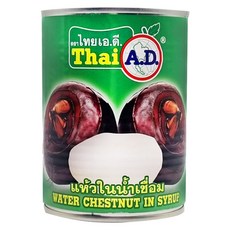 타이에이디 워터체스트넛 인 시럽 물밤 통조림, 565g, 1개