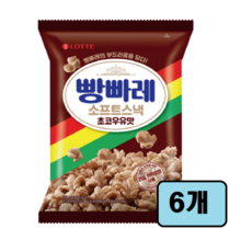 신상품 빵빠레 소프트스낵 초코우유맛 100g, 6개