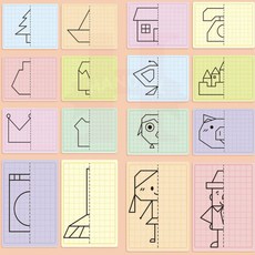 대칭그리기 드로잉 스케치북 펜레드