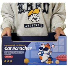 국산 고양이 스크래쳐 박스 숨숨집, _손잡이형(리필1냥플루언서개포함), 1개