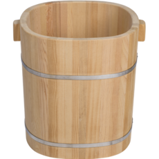 木製浴桶 洗澡桶 置物桶, 棕色, 1個